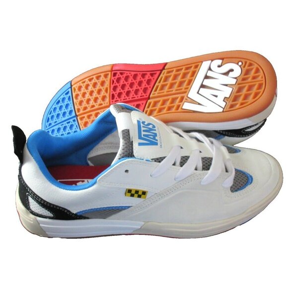 Vans Men\'s Skate Mixxa Suede Leather Mesh Shoes Athletic White Multi sizes NIB